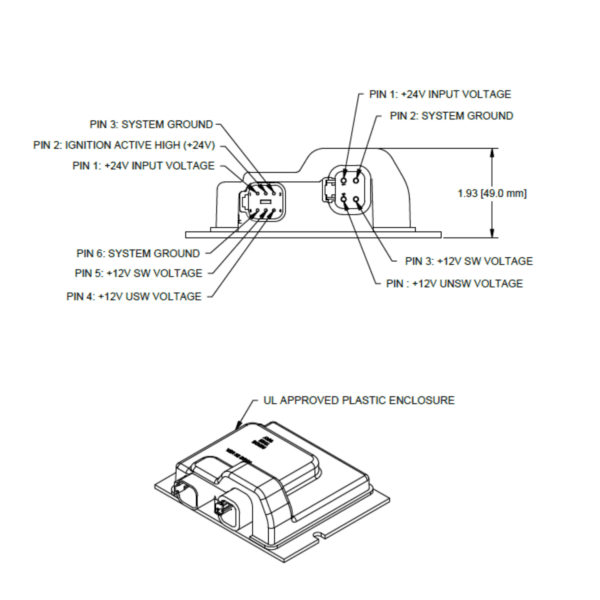 24 Volt Input, 13.5 Volt, 450 Watt, 33 Amp DC Output Voltage Reducer | SKU 10-13B033T50-00