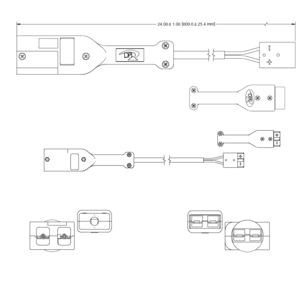 One-2-All SB-50 to E-Z-GO 48 Volt TXT Adapter | SKU 34-0212a61-02