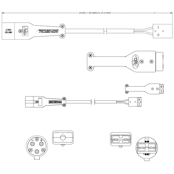 One-2-All SB-50 to Star EV 48 Volt Black Adapter | SKU 34-0212a61-07