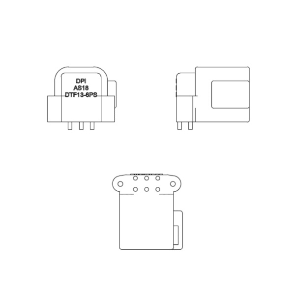 PCB R/A MNT Power Connector | SKU AS18-DTF13-6PS