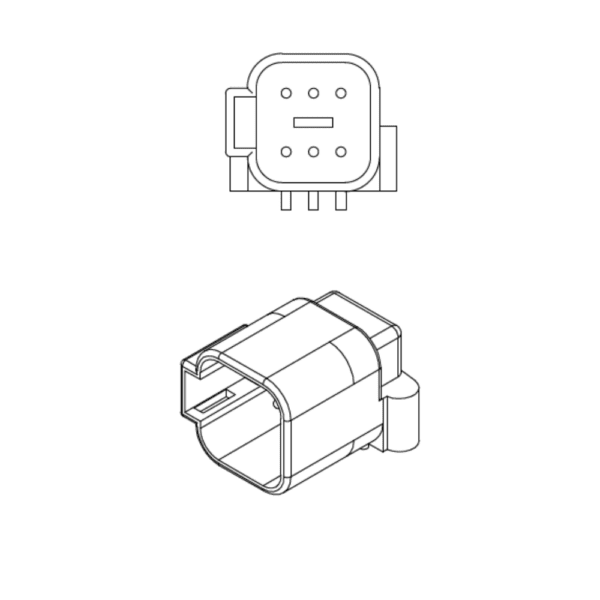 PCB R/A MNT Power Connector | SKU AS18-DTF13-6PS